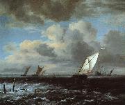 Jacob van Ruisdael Rough Sea painting